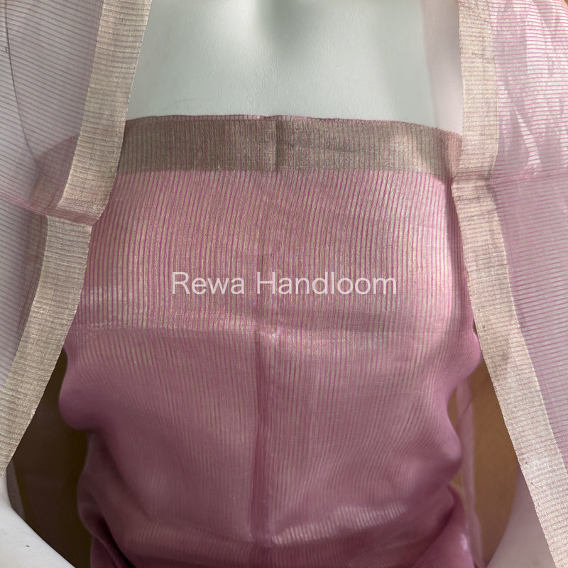 Maheshwari Lavender Tissue Dress Material-STB04