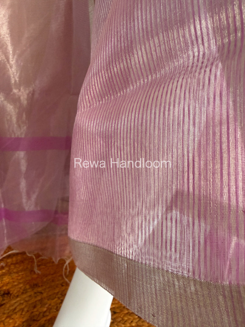 Maheshwari Lavender Tissue Dress Material-STB04