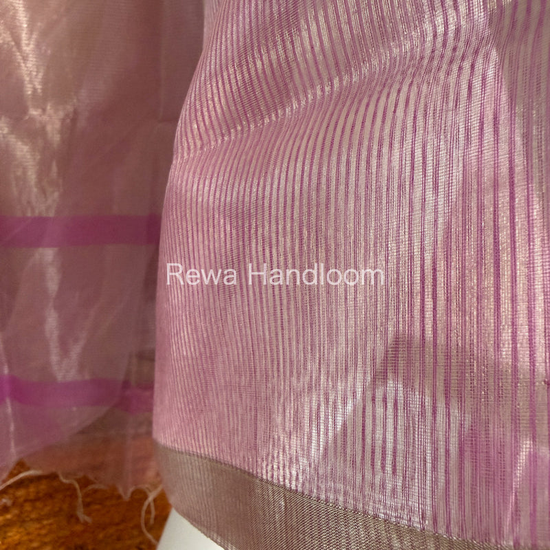 Maheshwari Lavender Tissue Dress Material-STB04