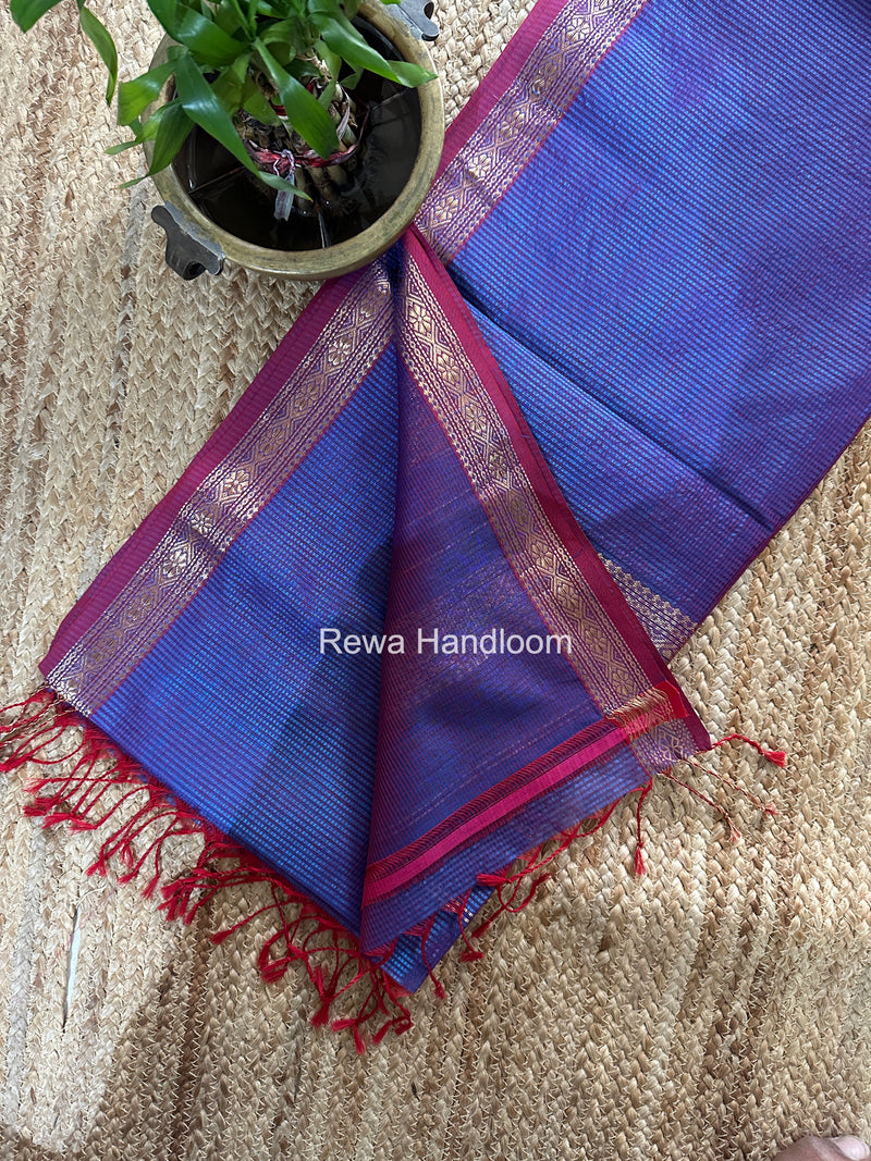 Maheshwari Violet Garbha Reshami Rich Pallu Silk Saree GRPS011