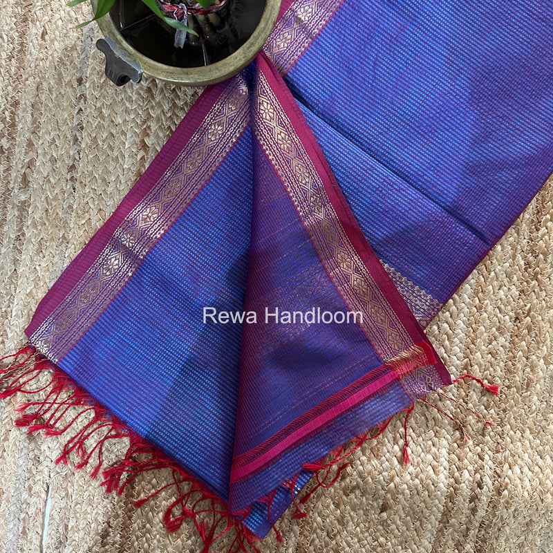 Maheshwari Violet Garbha Reshami Rich Pallu Silk Saree GRPS011