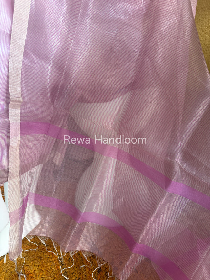 Maheshwari Lavender Tissue Dress Material-STB04