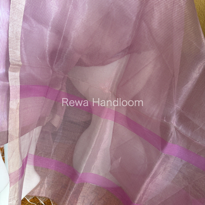 Maheshwari Lavender Tissue Dress Material-STB04