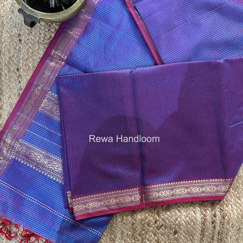 Maheshwari Violet Garbha Reshami Rich Pallu Silk Saree GRPS011