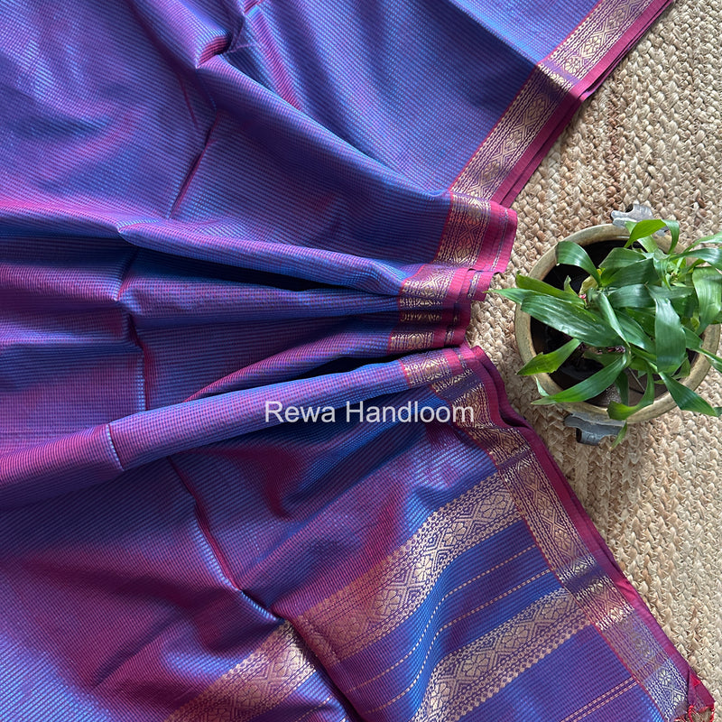 Maheshwari Violet Garbha Reshami Rich Pallu Silk Saree GRPS011