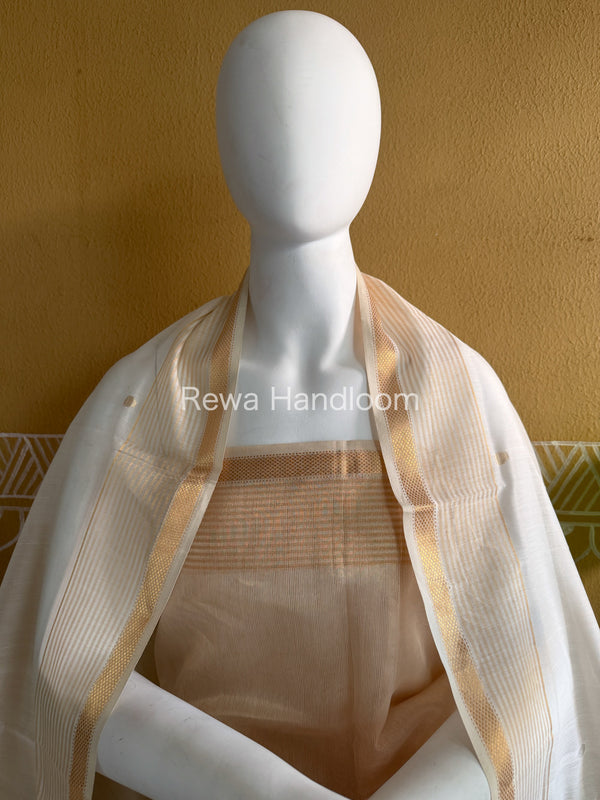 Maheshwari White Tissue Top Dupatta Sets TBTS110