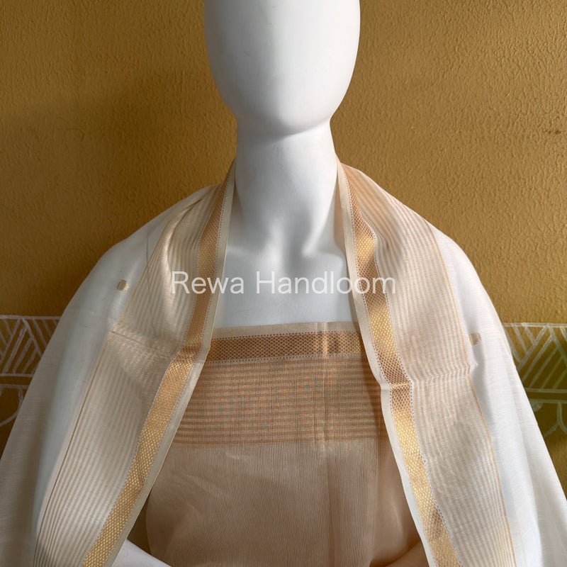 Maheshwari White Tissue Top Dupatta Sets TBTS110