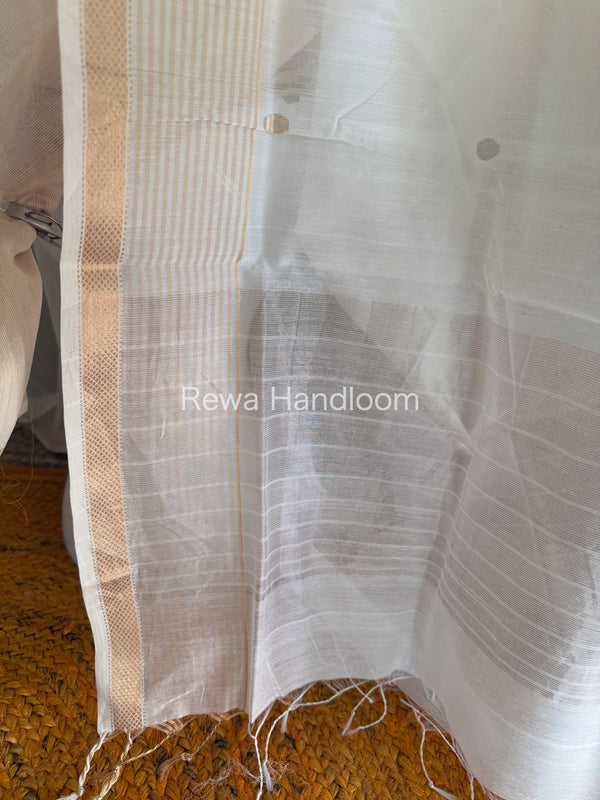 Maheshwari White Tissue Top Dupatta Sets TBTS110
