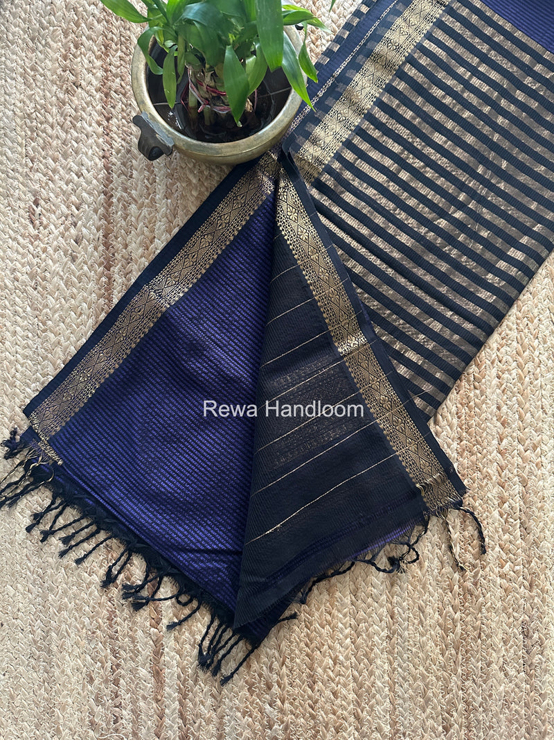 Maheshwari Purple Garbha Reshami Rich Pallu Silk Saree GRPS014