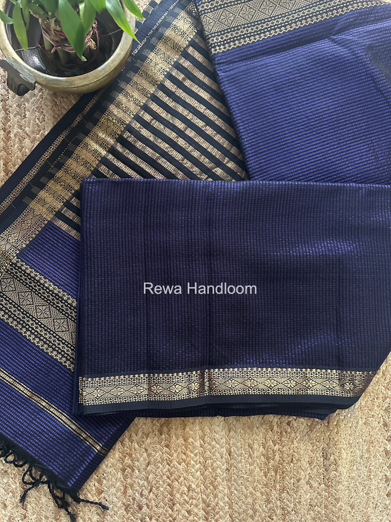 Maheshwari Purple Garbha Reshami Rich Pallu Silk Saree GRPS014