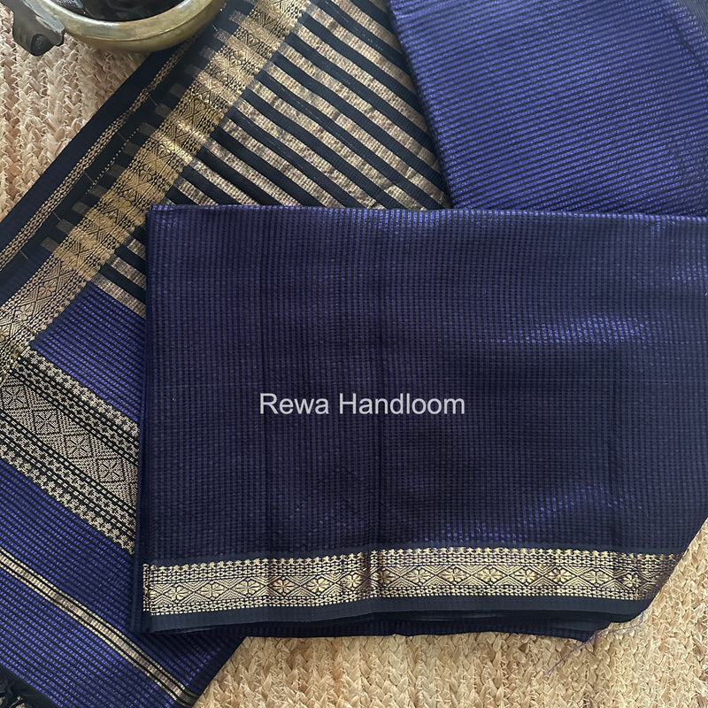 Maheshwari Purple Garbha Reshami Rich Pallu Silk Saree GRPS014