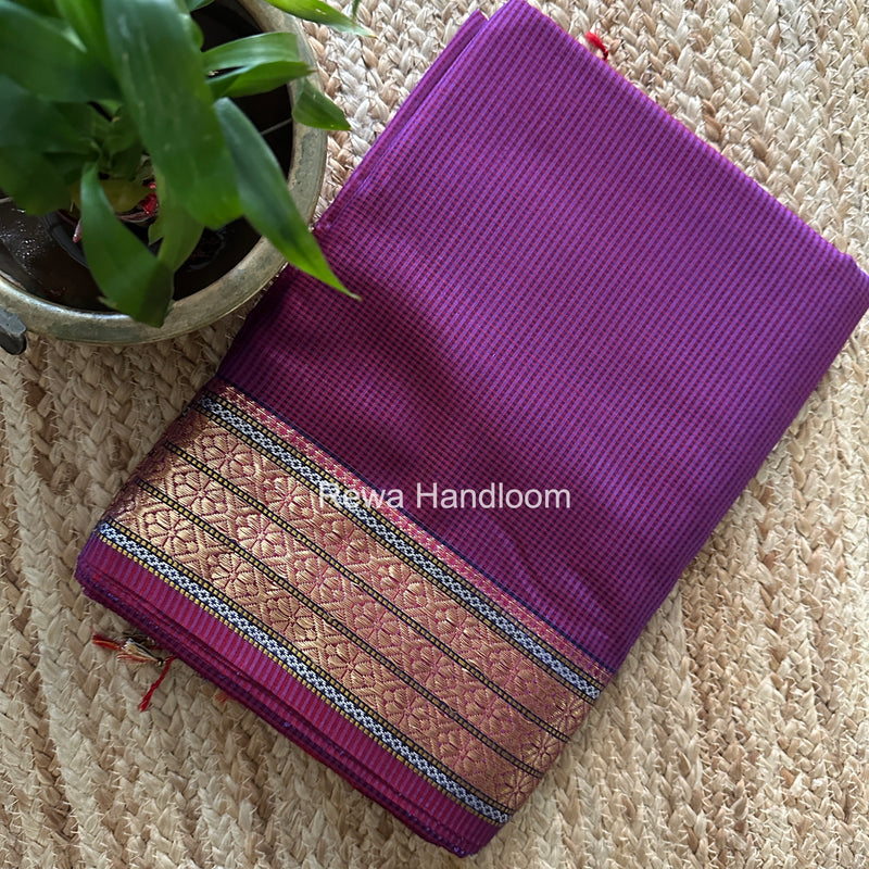 Maheshwari Magenta Garbha Reshami Rich Pallu Silk Saree GRS011