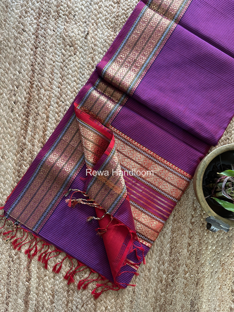 Maheshwari Garbha Reshami Rich Pallu Silk Saree