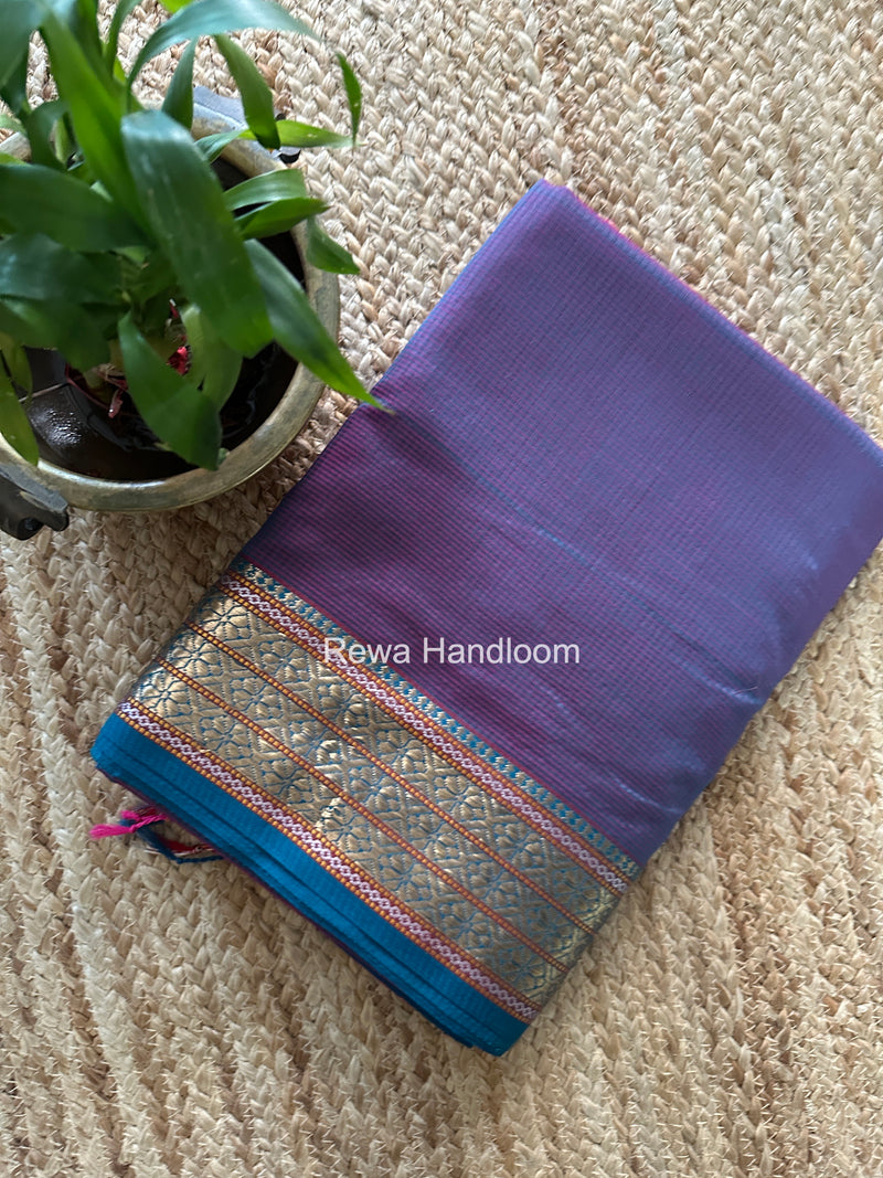 Maheshwari Rama Green Garbha Reshami Rich Pallu Silk Saree GRS010