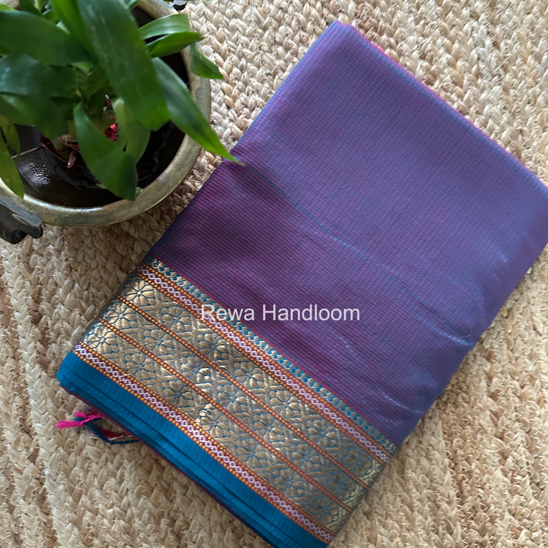 Maheshwari Rama Green Garbha Reshami Rich Pallu Silk Saree GRS010