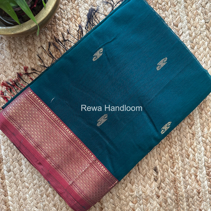 Maheshwari Green Aami Butti Saree SBT0091