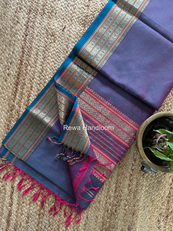 Maheshwari Garbha Reshami Rich Pallu Silk Saree