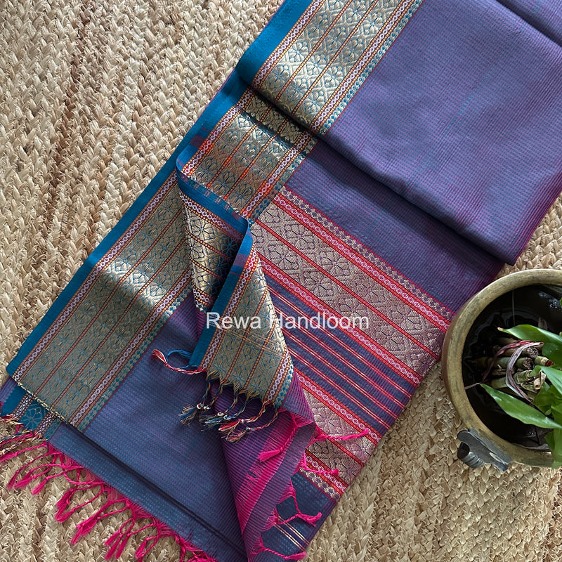 Maheshwari Garbha Reshami Rich Pallu Silk Saree