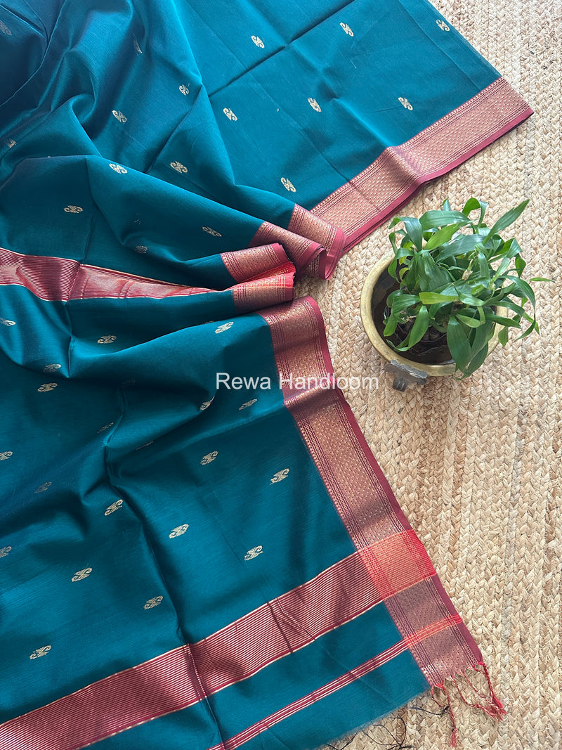 Maheshwari Green Aami Butti Saree SBT0091