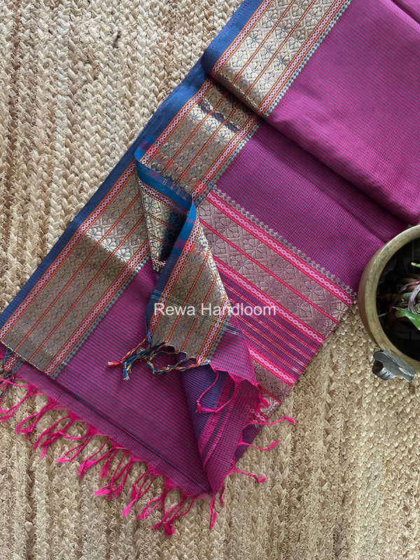 Maheshwari Garbha Reshami Rich Pallu Silk Saree