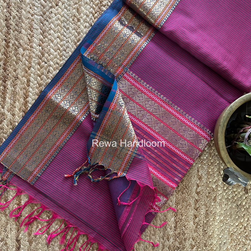 Maheshwari Garbha Reshami Rich Pallu Silk Saree