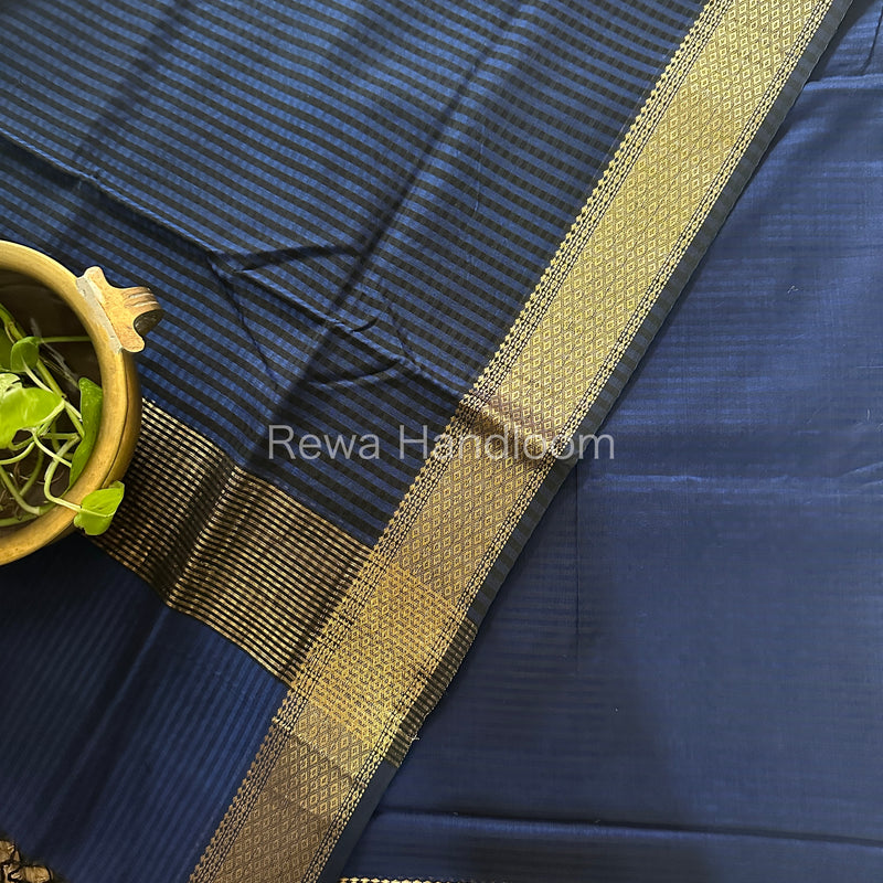 Maheshwari Blue Checks Dress Material CPT01