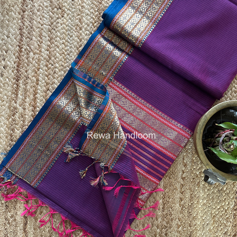 Maheshwari Garbha Reshami Rich Pallu Silk Saree