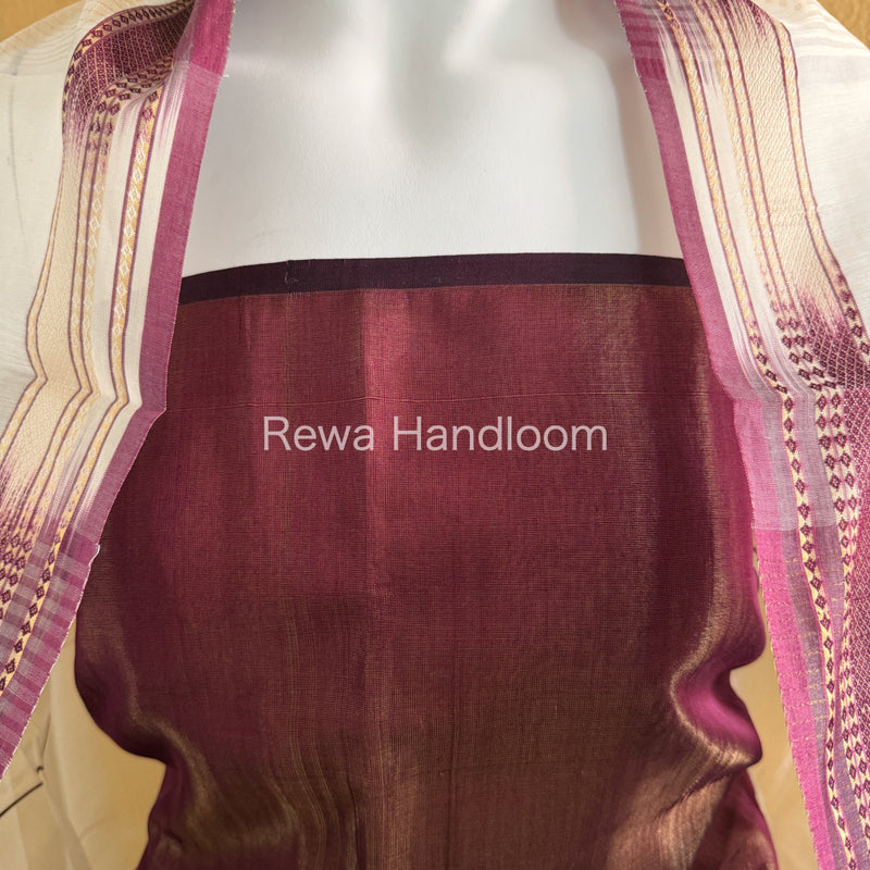 Maheshwari Wine Tissue Top Dupatta Sets TBTS112