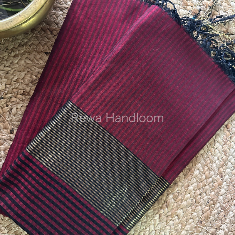 Maheshwari Wine Checks Dress Material CPT05