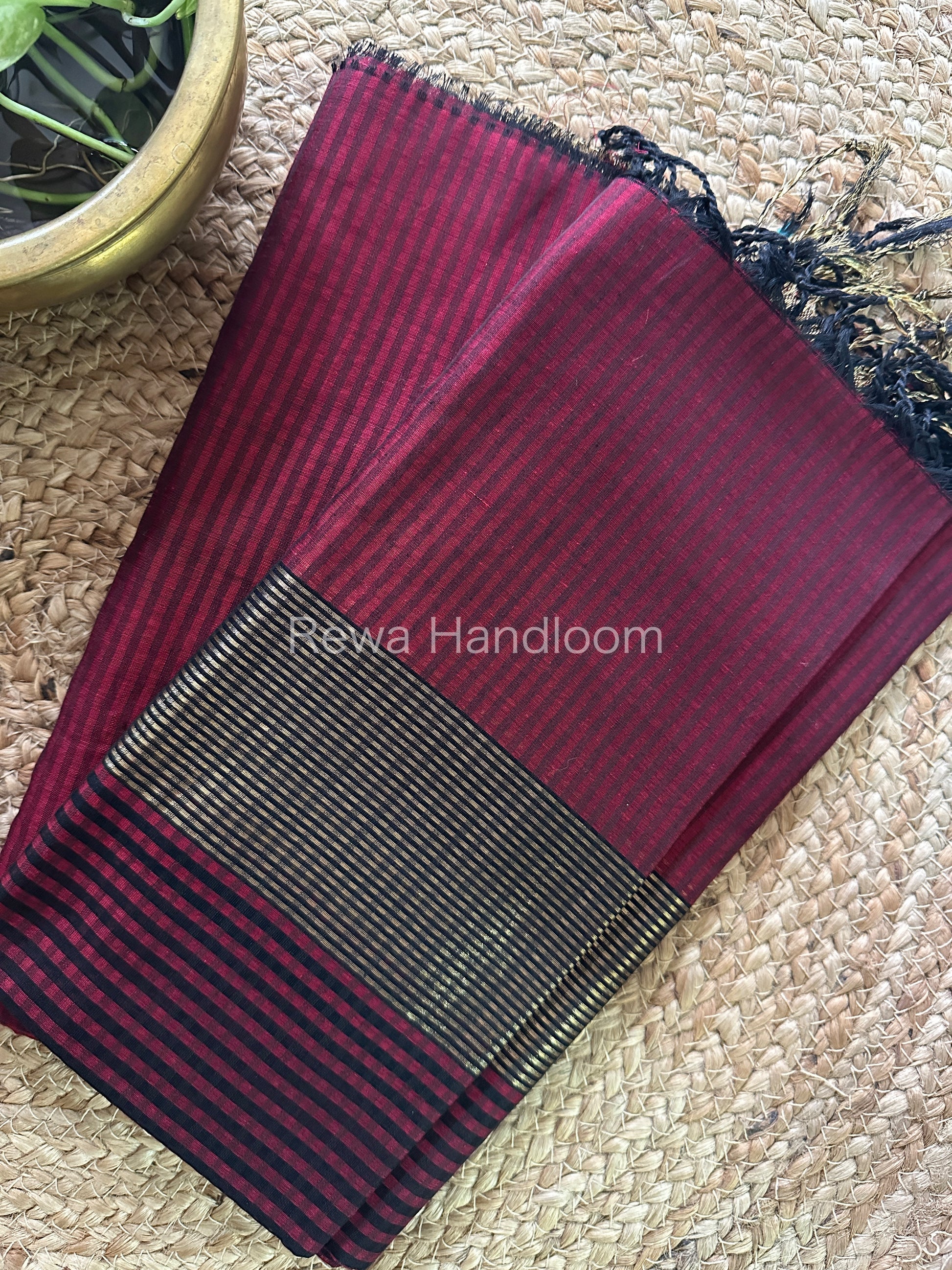 Maheshwari Wine Checks Dress Material CPT05