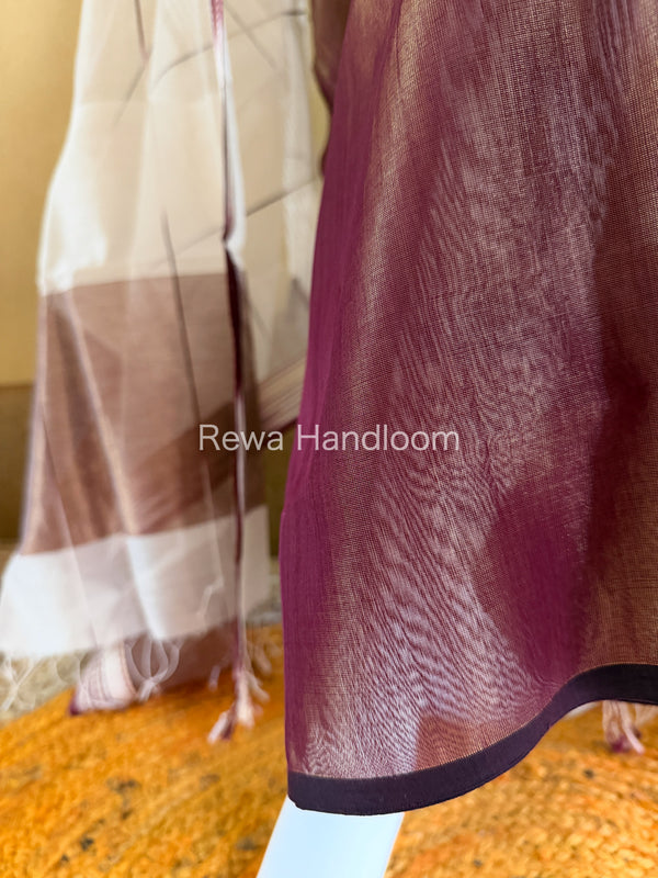 Maheshwari Wine Tissue Top Dupatta Sets TBTS112