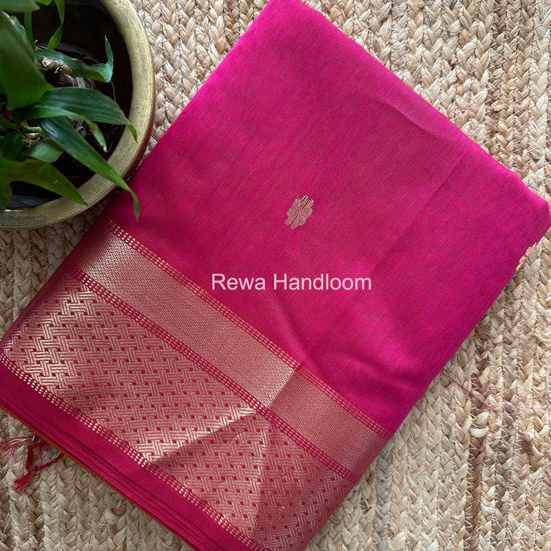 Maheshwari Rani Pink Flower Butti Saree JBS093