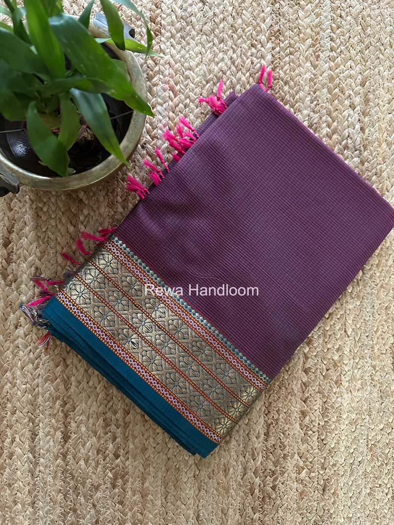 Maheshwari Green Garbha Reshami Rich Pallu Silk Saree GRS014