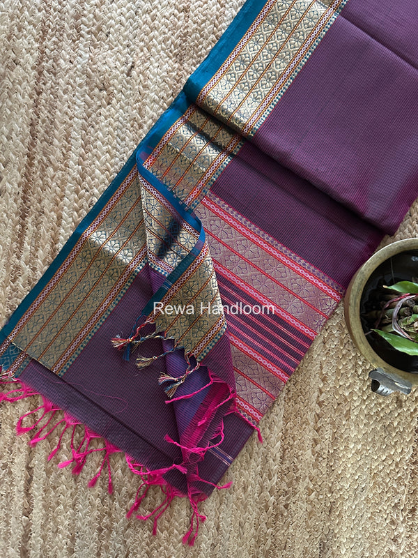 Maheshwari Green Garbha Reshami Rich Pallu Silk Saree GRS014