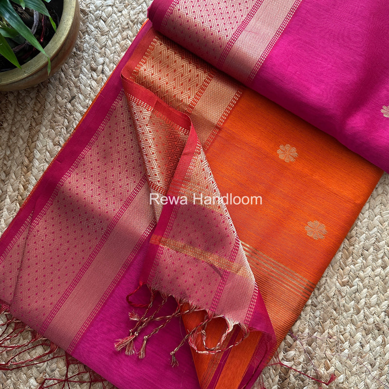 Maheshwari Flower Butti Saree