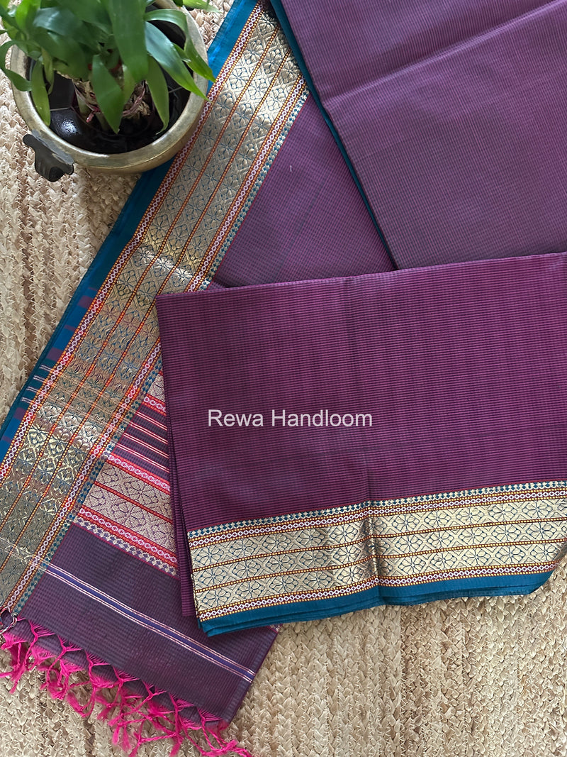 Maheshwari Green Garbha Reshami Rich Pallu Silk Saree GRS014