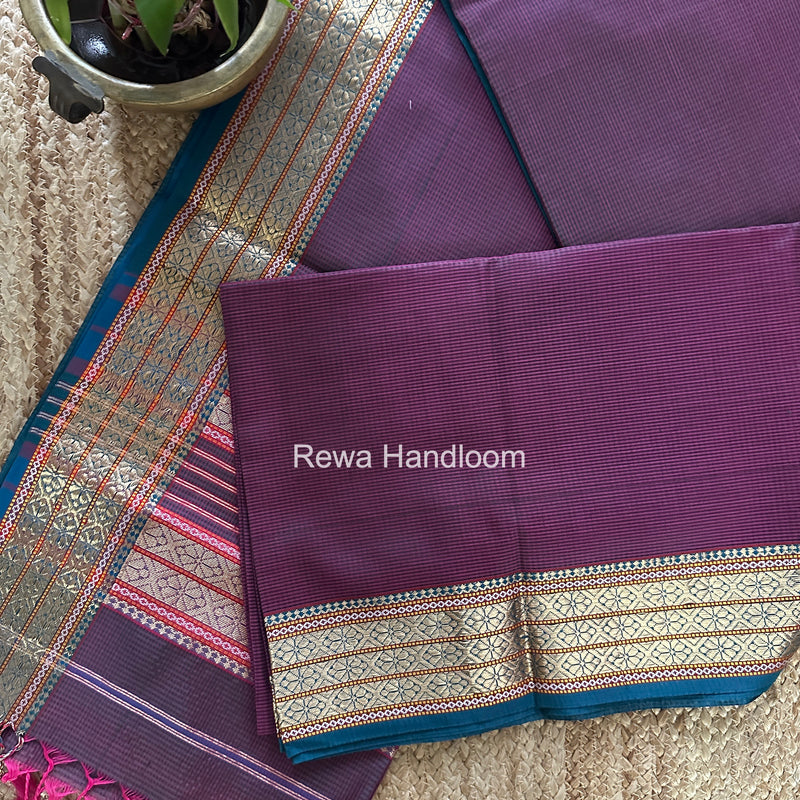 Maheshwari Green Garbha Reshami Rich Pallu Silk Saree GRS014