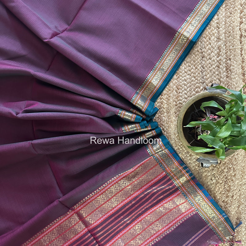 Maheshwari Green Garbha Reshami Rich Pallu Silk Saree GRS014