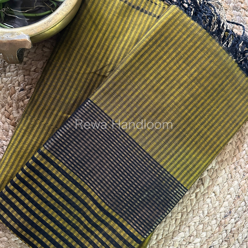 Maheshwari Mustard Green Checks Dress Material CPT17