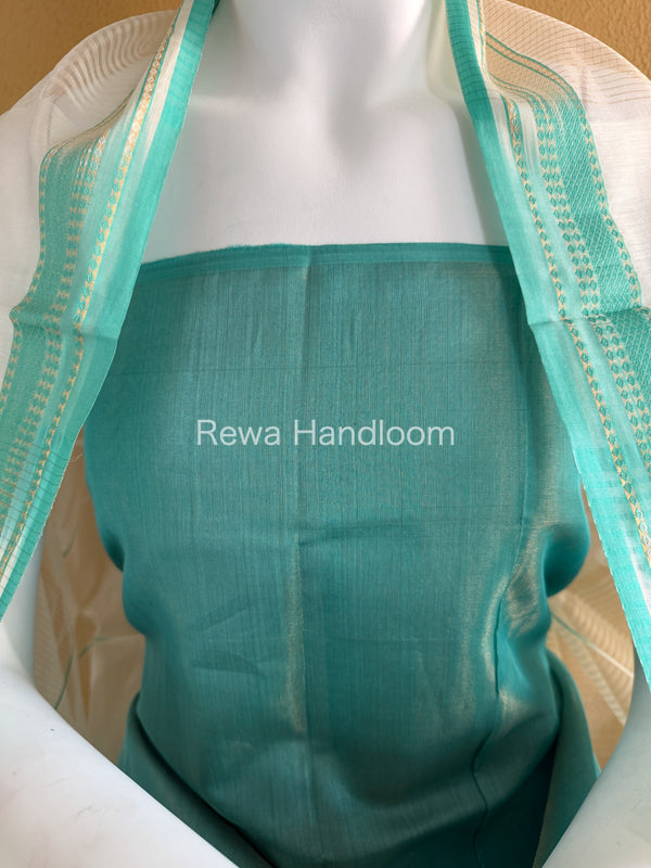 Maheshwari Light Sea Green Tissue Top Dupatta Sets TBTS113