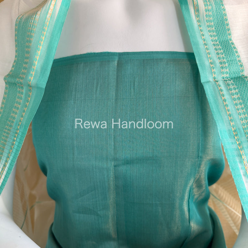 Maheshwari Light Sea Green Tissue Top Dupatta Sets TBTS113