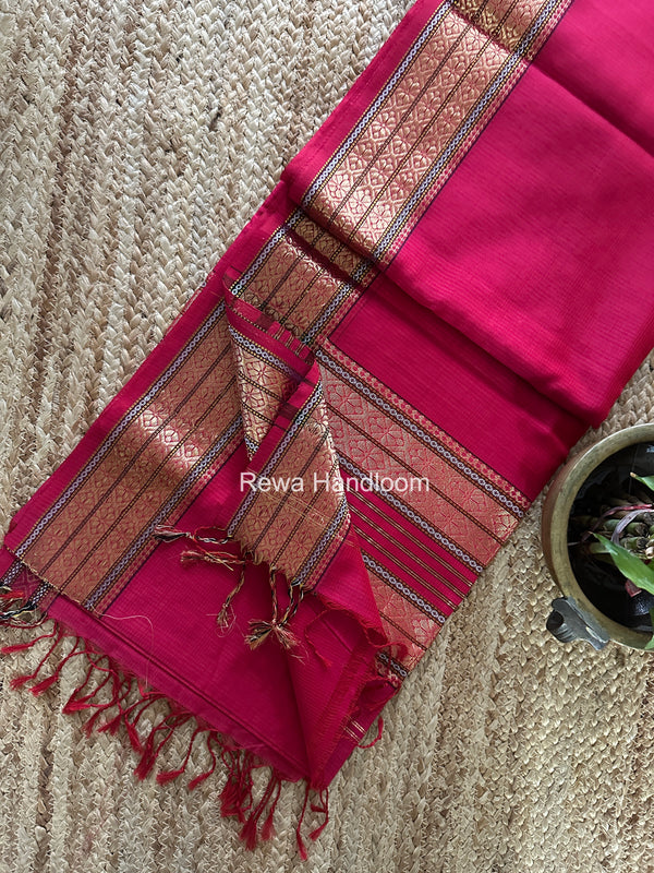 Maheshwari Garbha Reshami Rich Pallu Silk Saree