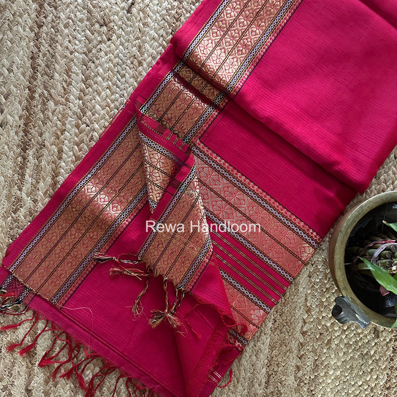 Maheshwari Garbha Reshami Rich Pallu Silk Saree