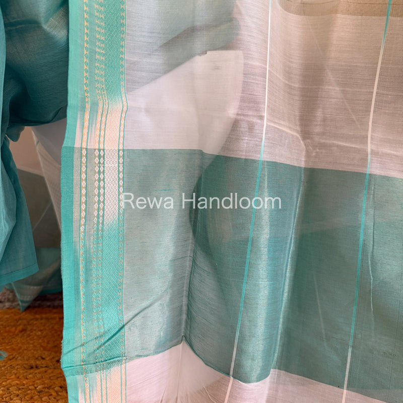 Maheshwari Light Sea Green Tissue Top Dupatta Sets TBTS113