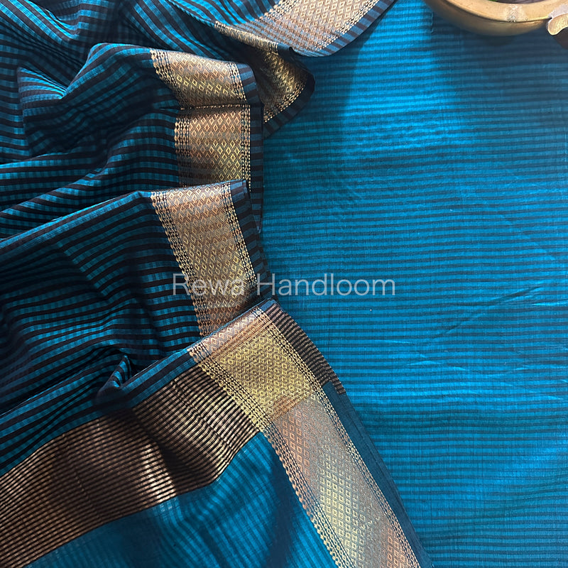 Maheshwari Rama Green Checks Dress Material CPT09