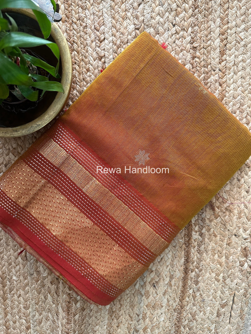 Maheshwari Mehendi Green Butti Saree TPBS09
