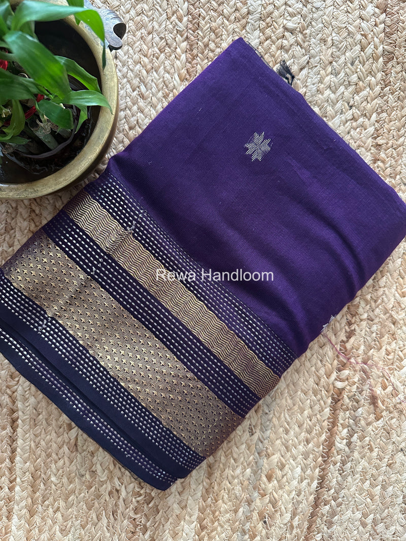 Maheshwari Purple Butti Saree TPBS08