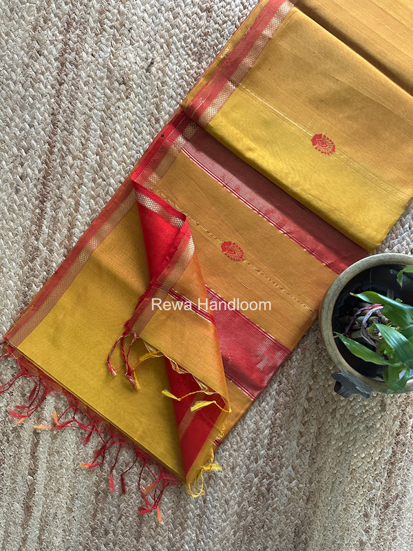 Maheshwari Shaded Gajalakshmi Diya Butta Saree
