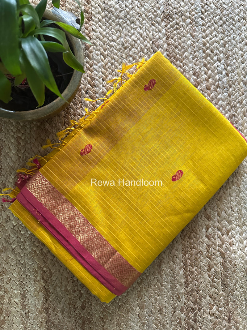 Maheshwari Yellow Aami Butti Saree SBT00100