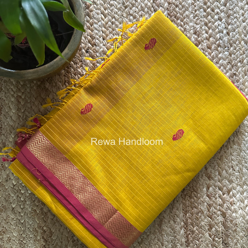 Maheshwari Yellow Aami Butti Saree SBT00100